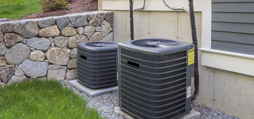 Professionally installed HVAC outdoor unit in a suburban home in Palos Park, IL