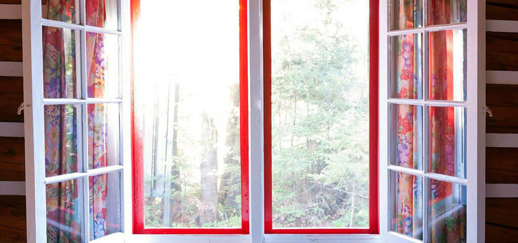 Opening the windows in your home helps you remove airborne contaminants