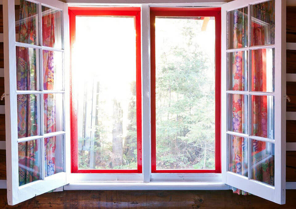 Opening the windows in your home helps you remove airborne contaminants